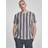 Urban Classics Printed Oversized Bold Stripe T-shirt - Bleu
