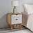 vidaXL Cabinet OTTA Brown&White Bedside Table