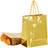 Sparkle and Bash 24 Pack Small Gold Gift Bags with Handles for Birthday, Small Business Supplies (10 x 8 x 4.25 In)