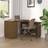 vidaXL 110x50x75 massivt fyrretræ gyldenbrun Skrivebord