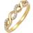 Elli Diamore dam ring Infinity 585 gult guld diamant vit 0,18 ct briljant slipning Gult guld, (16.6) colore: Weiß, cod. 0604640414_52