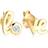 Elli Diamore damörhängen kärlek-text 585 gult guld diamant (0,03 ct) vit 585 gult guld diamant (0,03 ct) vit rundslipning – 0312512713