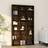 vidaXL CD Cabinet Smoked Shelving System