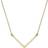 Elli 925 Sterling Silver Gold Plated Triangle Geo V-Necklace