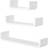 Homcom U Shaped White Wall Shelf 60cm 3pcs