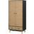 Homcom Modern Cabinet Natural/Grey Wardrobe 90x190cm