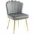 Homcom Feel Shell Luxe Accent Grey Kitchen Chair 88cm