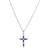 Bloomingdale's Cross Pendant Necklace - Silver/Sapphire/Diamond