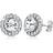 Elli Earrings Elegant Sparkling Crystals - Silver