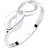Elli DIAMORE Ring dam Infinity Oändlig diamant (0,03 ct. 925 sterlingsilver Sterling silver, (18,5) colore: Vit, cod. 0609372413_58