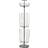 Household Essentials Metal 3-Tier Revolving and Boot Silver Shoe Rack