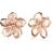 Elli Women's 925 Sterling Silver Xilion Cut Rose Flower Earrings - Rosegold