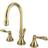Kingston Brass KS2982DFL 8 in Widespread Bathroom Faucet Polished Br Brass
