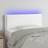 vidaXL med LED-lys 90x5x78/88 cm Kunstlæder Hvid Sengegavl