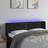 vidaXL Med LED-Lys 147x16x78/88 cm Fløjl Sort Sengegavl