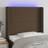 vidaXL LED Dunkelbraun 83x16x118/128 Stoff Braun Kopfteil