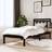 vidaXL Bed Frame without Mattress 100 x 200 cm Black Solid Wood