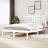 vidaXL 160x200 cm King Size Massivt Fyrretræ Hvid Sengeramme
