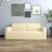 vidaXL 2-Seater Stretch Couch Cream Jersey Loose Sofa Cover White, Beige