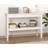 vidaXL 110 x 40 x 75 cm Massivt Fyrretræ Hvid Konsolbord