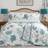 Dreams & Drapes Samira Floral Print Duvet Cover Green, White, Blue, Turquoise