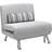 Homcom Folding 5 Position Convertible Grey Sofa 75cm 1 Seater