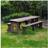 Rutland County Garden Furniture Tinwell 8ft Rounded Picnic