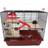 Little Friends Small Animal Cage Maroon Colour with Accessories Three Platforms The Grand