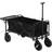 OutSunny Foldable Wagon Graden Carts with Wheels and Side Table Black