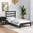 vidaXL Svart Massiv Furu 75 x 190 cm Sängram
