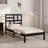 vidaXL Svart Massiv Furu 75 x 190 cm Sängram