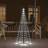 vidaXL Christmas Tree on Cold White 108 LEDs 180 cm Flagpole Lighting