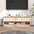 vidaXL brown Solid Pine Cabinet TV Bench