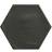 Hill Ceramic Heksagon Klinker Trinidad Sort Mat 15x17 cm