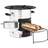 vidaXL Camping Wood Stove Silver 51.5x35x30.5 cm Stainless Steel