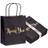 Sparkle and Bash Black Thank You Gift Bags with Handles, Gold Foil (8 x 10 x 4 In, 24 Pack)