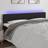 vidaXL med LED-lys 200x5x78/88 cm Stof Sort Sengegavl