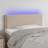 vidaXL Med LED-Lys 100x5x78/88cm Kunstlæder Cappuccinofarvet Sengegavl