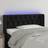 vidaXL med LED-lys 103x16x78/88 cm Fløjl Sort Sengegavl
