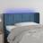vidaXL med LED-lys 83 x 16 x 78/88 cm Stof Mørkeblå Sengegavl