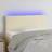 vidaXL LED Creme 100x5x78/88 Kunstleder Creme Kopfteil
