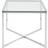 Act Nordic Cross Square Metal Side with Glass Top Small Table