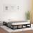 vidaXL 120x190 cm Small Double Massivt Træ Sort Sengeramme