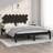 vidaXL 140x190 cm Massivt Træ Sort Sengeramme