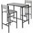 SoBuy Bistro Light Gray Bordgruppe 45x89cm 3stk