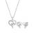 Elli Heart Jewelry Set - Silver/Transparent