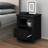 vidaXL 40 x 35 x 49 cm Massivt Fyrretræ Sort Sengebord