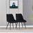 JaHECOME Velvet Black Kitchen Chair 82cm 2pcs