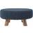 Homescapes Knitted Cotton Tall Footstool Pouffe