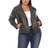 White Mark Faux Leather Jacket Plus Size